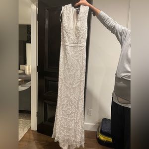 Mac Duggal white dress